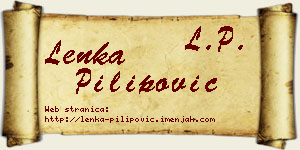 Lenka Pilipović vizit kartica